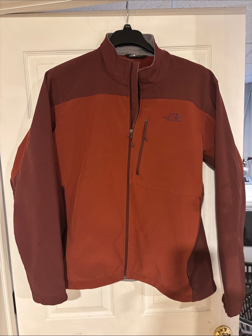 The North Face Men's Two-Tone Rust and Deep Brick Performance Jacket